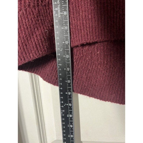 Madewell wool blend sweater size small turtleneck maroon - Picture 6 of 7
